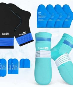 SuzziPad Cold Gloves and Socks for Chemotherapy, Chemo Ice Packs for Hands and Feet, Cooling Care Package for Women and Men, L