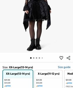 Alternative view of Spooktacular Creations Halloween Child Girl Black Angel Short Dress Costume, Kids Fallen Angel Outfit for Role Play Parties, XXL