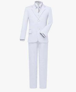Boys Suits Slim Fit Dress Clothes Ring Bearer Outfit, 16Y pants, 14Y Top