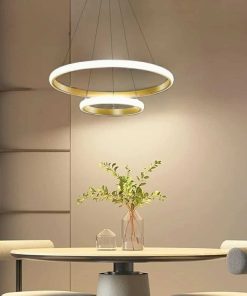 Modern LED Chandelier Light,15.7" D +7.87" LED Pendant Chandelier