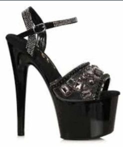 Black in Sexy Heels and Platforms is made for Women, Pleaser Heels, Pleasure Heels, Dance Heels, Pole Dancer Heels, Stripper Heels, Black, Size 10
