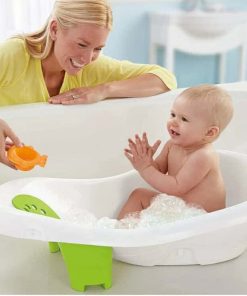 Alternative view of Fisher-Price Baby to Toddler Bath 4-In-1 Sling ‘N Seat Tub with Removable Infant Support and 2 Toys, Green