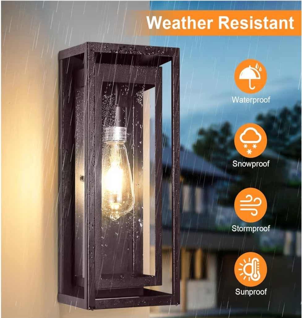 15" Large Oil Rubbed Bronze Outdoor Light Fixture, ORB Outdoor Sconces - Image 8