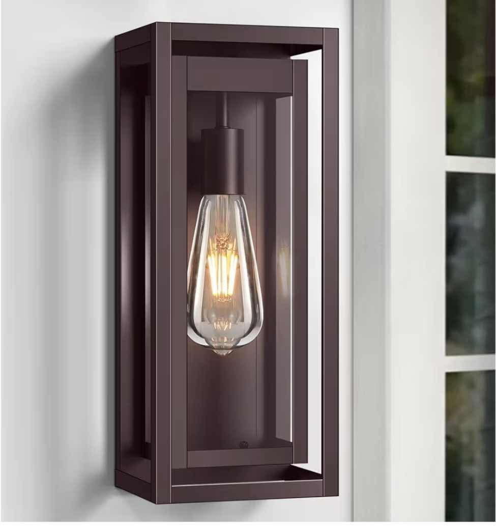 15" Large Oil Rubbed Bronze Outdoor Light Fixture, ORB Outdoor Sconces