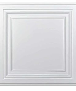 PVC Ceiling Tiles, 2'x2' Plastic Sheet in White (12-Pack)
