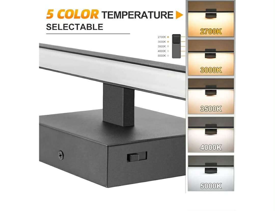 31.5 inch Black Bathroom Vanity Light,18W 5CCT Dimmable LED Bathroom Lighting - Image 7