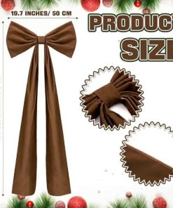 Alternative view of 20 x 71 Inches Large Gift Bow, Car Bow, Christmas Extra Large Velvet Bows Christmas Tree Topper Decor Giant Xmas Tree Toppers Bow