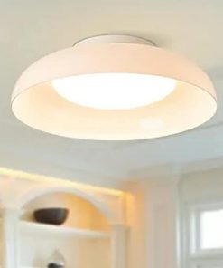 TeHenoo LED Flush Mount Light,16 inch, Milk White Glass Shade