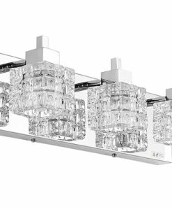 Modern Bathroom Vanity Light Fixtures 3 Lights 19inches Crystal
