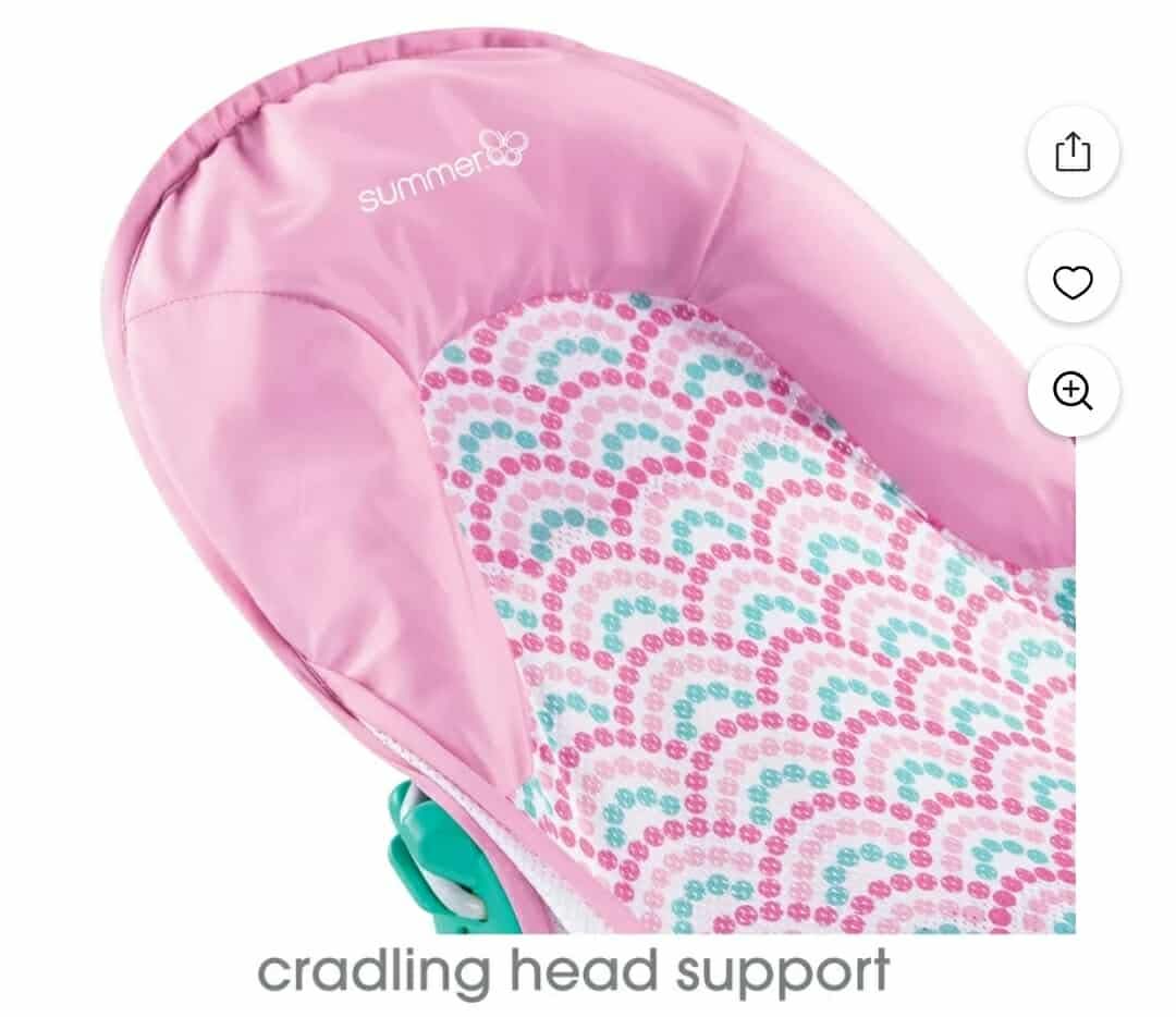 Summer Infant Deluxe Baby Bather (Bubble Waves) - For Use in the Sink or Bathtub - 3 Reclining Positions - Image 6