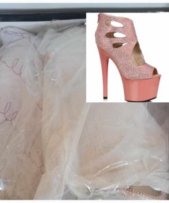 Alternative view of 7" Heel Platform With Rhinestones, Sexy Heels and Platforms, Dance Heels, Pole Dancer Heels, Stripper Heels, Pleaser heels, Pink