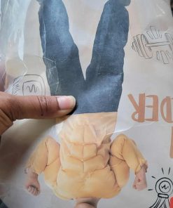 Alternative view of Halloween Muscle Shirt Costume Kids, Body Builder Costume Kids Boys Suit, Medium