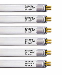 6 pack 34inch F21T5/841 Cool White Fluorescent Light Bulb