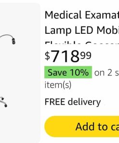 Alternative view of VESCAZME 12W LED Medical Exam Lamp Surgical Examination Light Floor-Stand LED with 360° Adjustable Illumination for Gynecology, Dental, and Veterinary Use Clinical Examinations