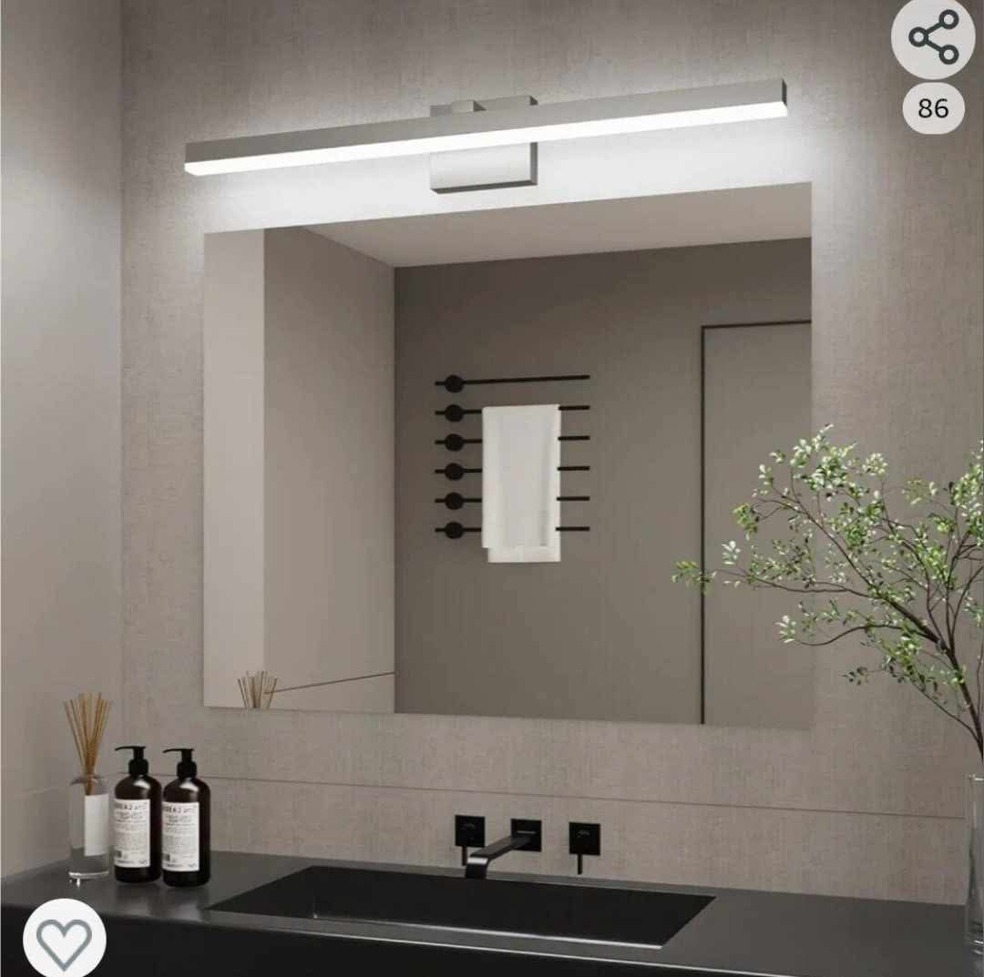 Bathroom Light Fixtures Dimmable 32in Silver LED Vanity Light - Image 17