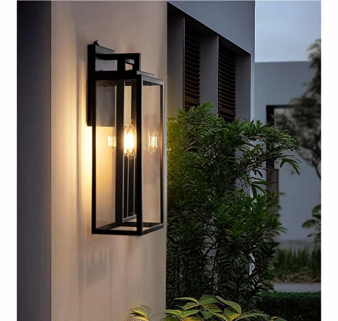 Dusk to Dawn Outdoor Wall Sconce Waterproof Wall Lantern 2-Lights, 20" Large Outside Modern Wall Mount Light - Image 9