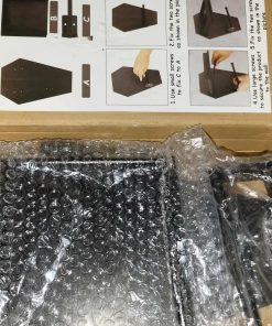 Alternative view of Coffin Toilet Paper Holder with Shelf - Goth Wooden Black Paper Roll Holder