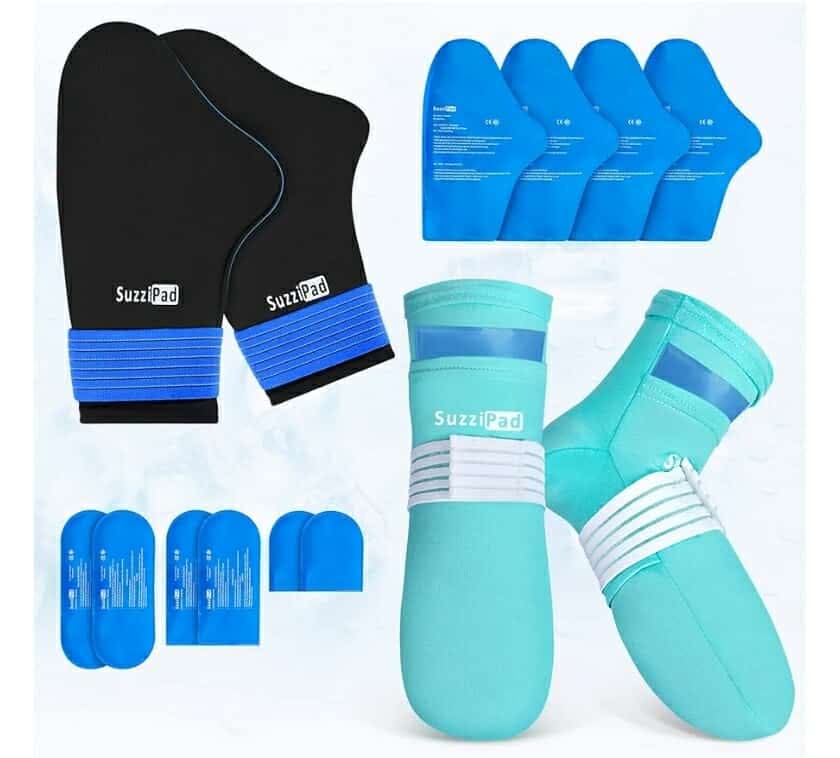 SuzziPad Cold Gloves and Socks for Chemotherapy, Chemo Ice Packs for Hands and Feet, Cooling Care Package for Women and Men, L - Image 4