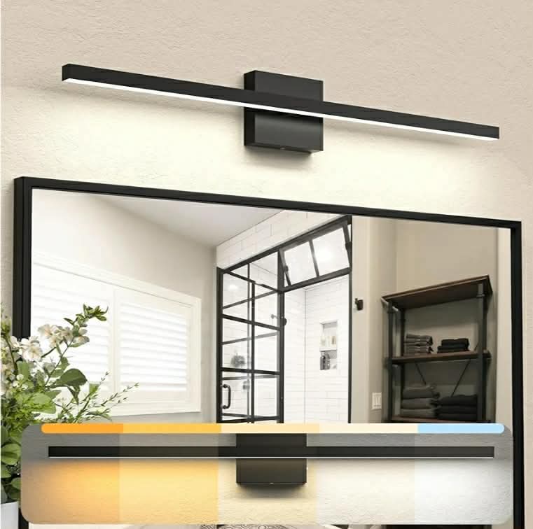 31.5 inch Black Bathroom Vanity Light,18W 5CCT Dimmable LED Bathroom Lighting