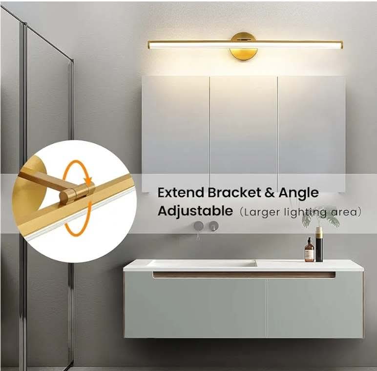 30 Inch Gold Vanity Light 24W 5CCT Dimmable Modern LED Vanity Light Fixture Rotatable - Image 14
