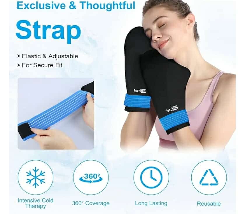 SuzziPad Cold Gloves and Socks for Chemotherapy, Chemo Ice Packs for Hands and Feet, Cooling Care Package for Women and Men, L - Image 5