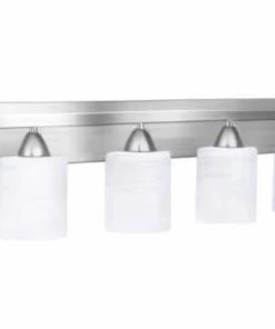 Alternative view of 4-Light Bathroom Vanity Bar Light Fixture - Brushed Nickel