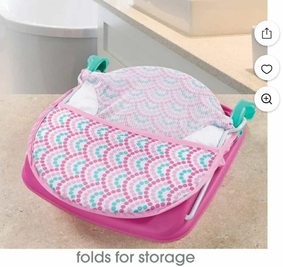 Summer Infant Deluxe Baby Bather (Bubble Waves) - For Use in the Sink or Bathtub - 3 Reclining Positions - Image 3