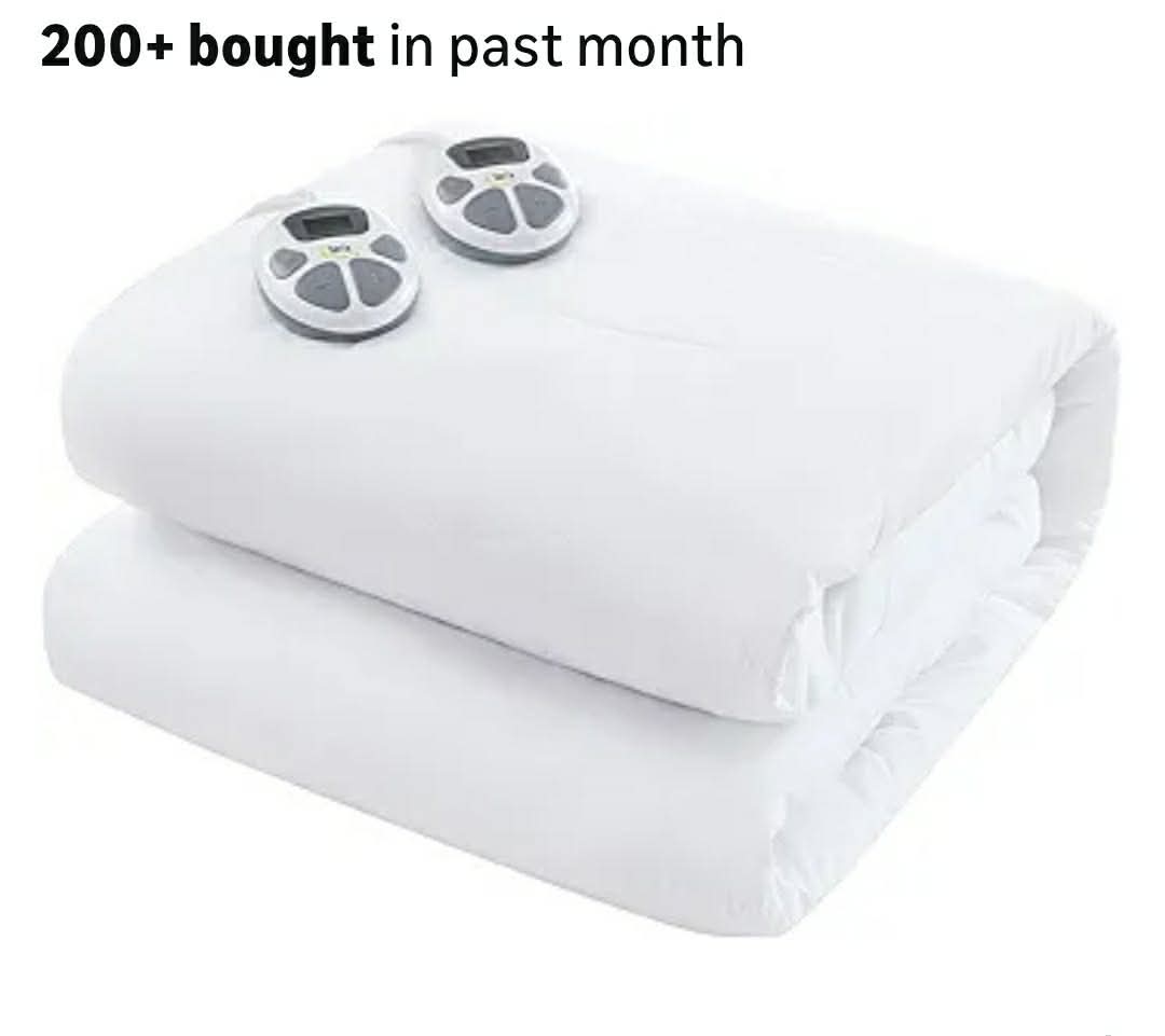 Serta Heated Mattress Pad Queen Size - Electric Mattress Pad, 10 Heat Setting Controller, Auto Shut Off Timer, Deep Elastic Pocket, Up to 17" Mattress, ETL Certified, Machine Wash, Queen, White - Image 2