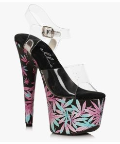 Ellie Shoes Women's BAMBI 4/20 Mary Jane Stiletto Heels -CLR-6 Platform, 6 Clear