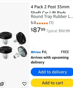 Alternative view of 4 Pack 2 Post 35mm Shaft Car Lift Pads, Screw Up Lift Feet Pad Adapter