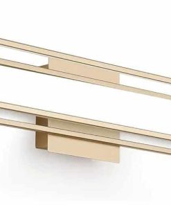 Dimmable Bathroom Vanity Light Champagne Gold Bathroom Light Fixtures 12W Modern LED