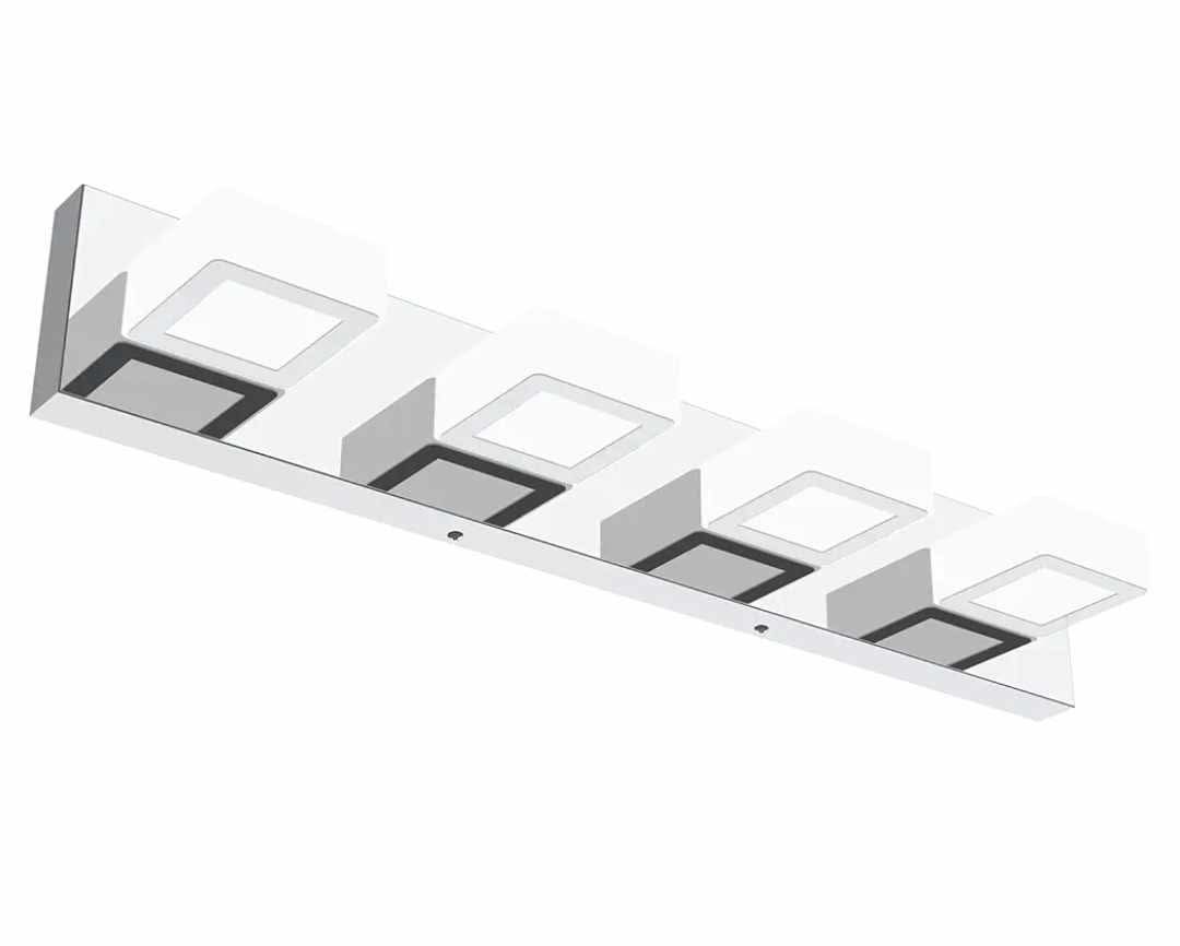 Modern 4 Square Lights Bathroom Vanity Lights Fixtures Acrylic Rotable 360° LED