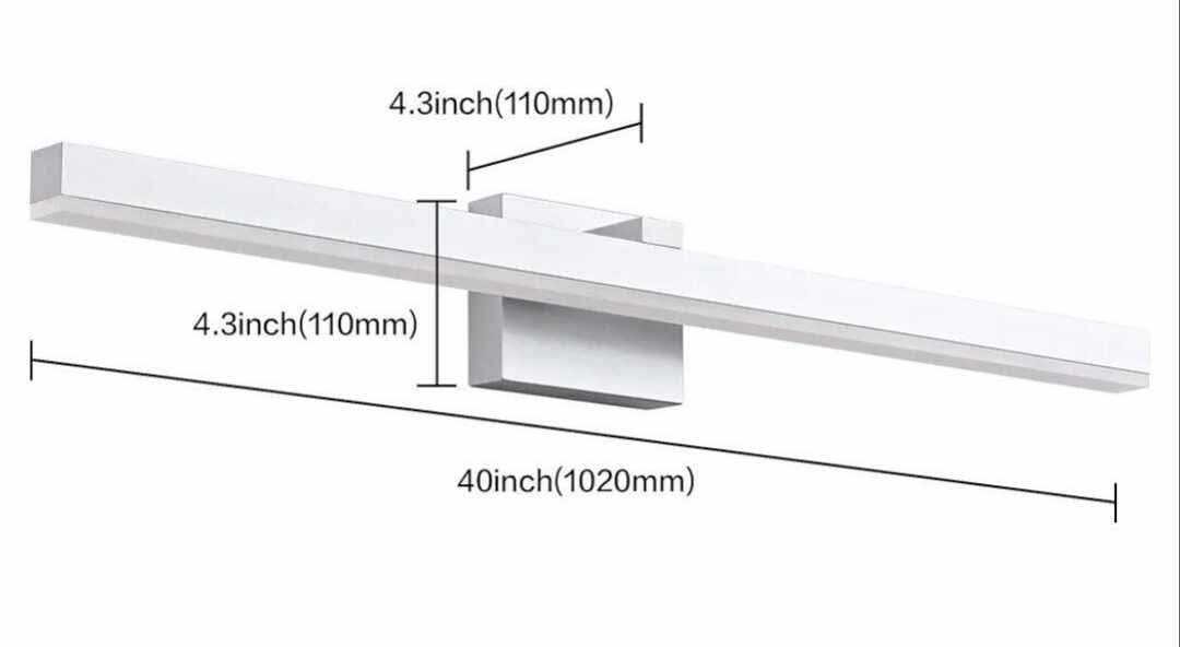 Bathroom Light Fixtures Dimmable 32in Silver LED Vanity Light - Image 10