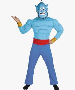 Disguise mens Aladdin - Genie Adult Muscle Chest Costume Blue, Large-XL
