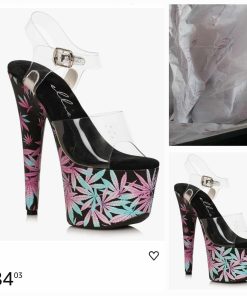 Alternative view of Ellie Shoes Women's BAMBI 4/20 Mary Jane Stiletto Heels -CLR-6 Platform, 6 Clear