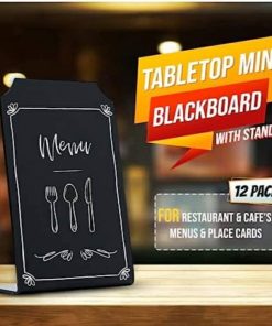 Alternative view of Mini Chalkboard Signs Tabletop Food Board - Small Blackboard with Stand for Cafe & Restaurant Parties Place Cards Buffet Menus and Events Weddings - 4 x 6 Boards (11 Pack)