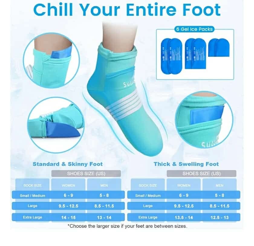 SuzziPad Cold Gloves and Socks for Chemotherapy, Chemo Ice Packs for Hands and Feet, Cooling Care Package for Women and Men, L - Image 2