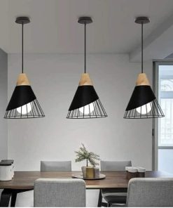 3pk Iron Pendant Lights, Modern Geometric Lights, Ceiling Decorative Lighting fixtures