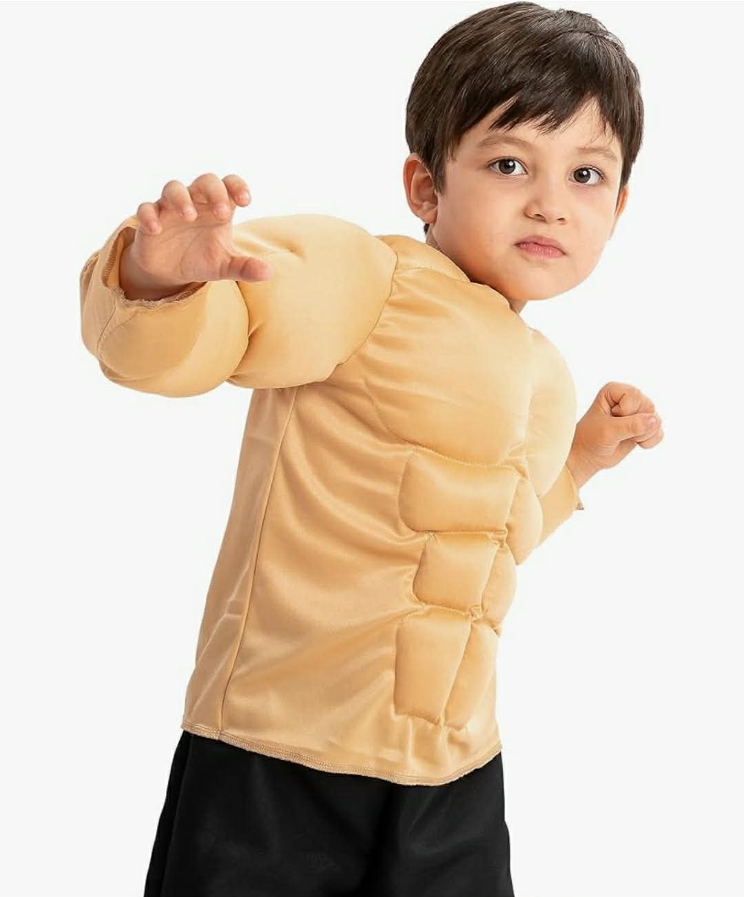 Halloween Muscle Shirt Costume Kids, Body Builder Costume Kids Boys Suit, Medium - Image 7