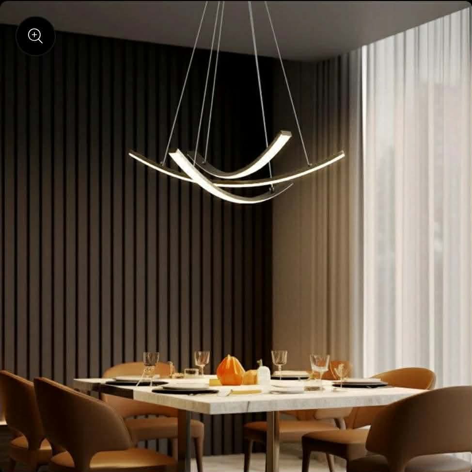 Modern Sputnik Pendant Light 40W LED Black Pendant, 23.6 Inch - Image 4