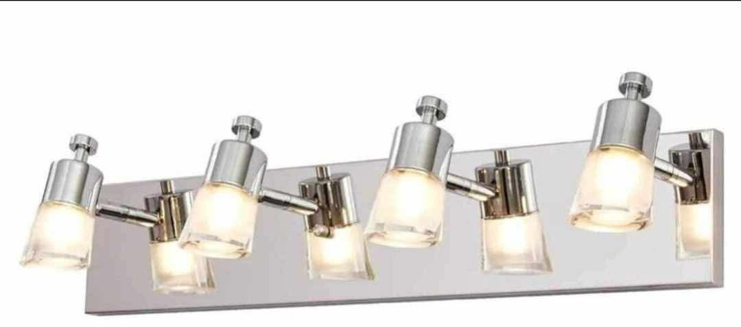 LED Modern Chrome Vanity Lights Over Mirror, Multi Directional Acrylic Bath Wall Lighting Up and Down 4-Light, 24 inch Stainless Scones Light - Image 5