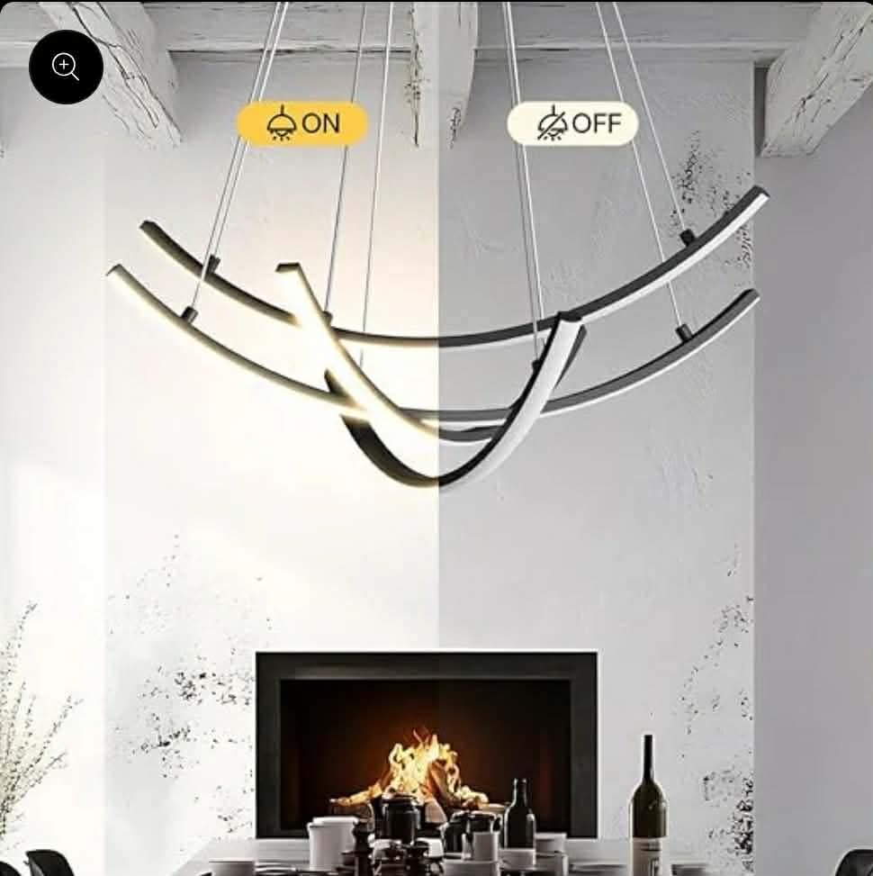 Modern Sputnik Pendant Light 40W LED Black Pendant, 23.6 Inch - Image 7