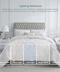 Alternative view of Full/Queen White Comforter Set - Ruched 3D Floral Pintuck Bedding Set