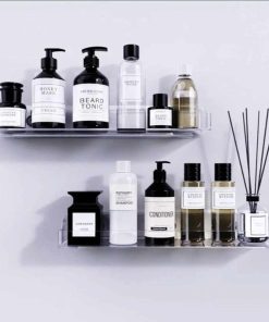 Alternative view of Acrylic Shower Caddy Shelves, 2 Pack Self Adhesive Bathroom Storage Organizer